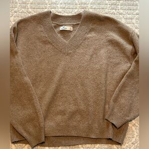 Women’s Brown V-Neck Sweater